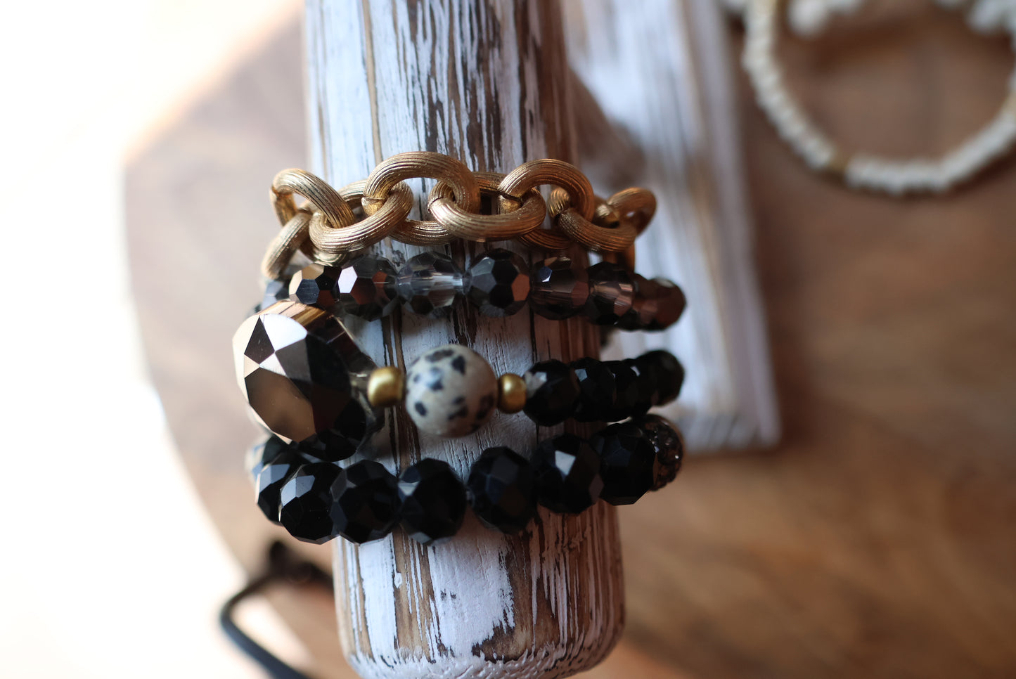 Stone Stacked Bracelets
