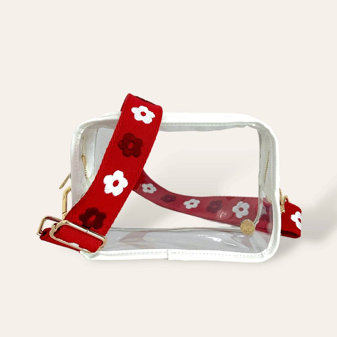 Clear Daisy Strap Belt Bag