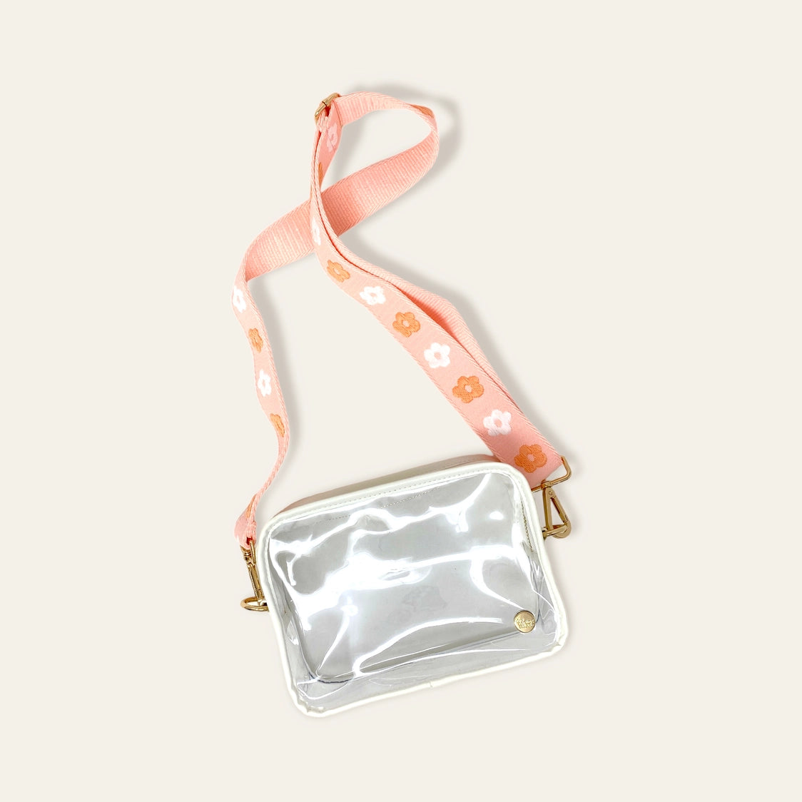 Clear Daisy Strap Belt Bag