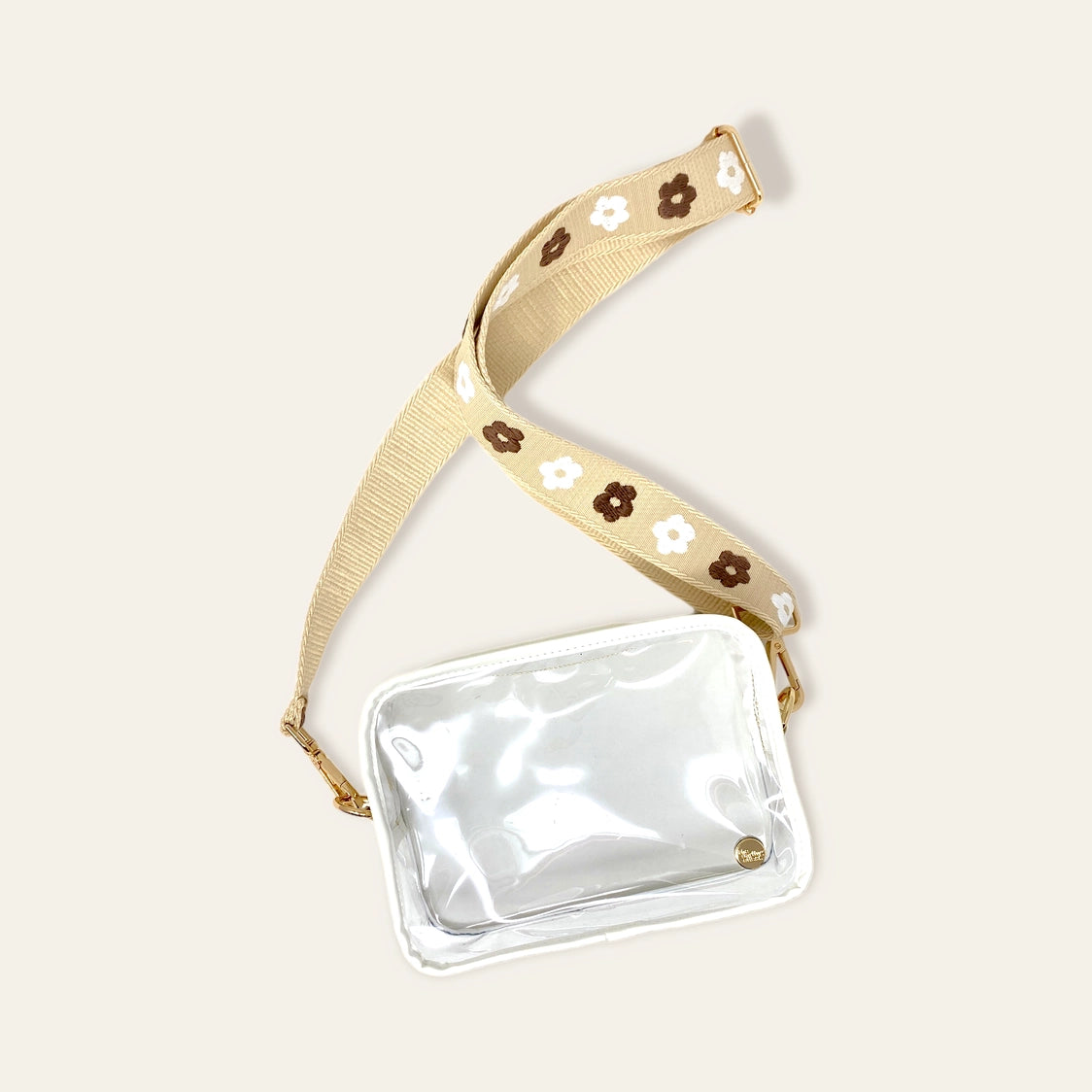 Clear Daisy Strap Belt Bag