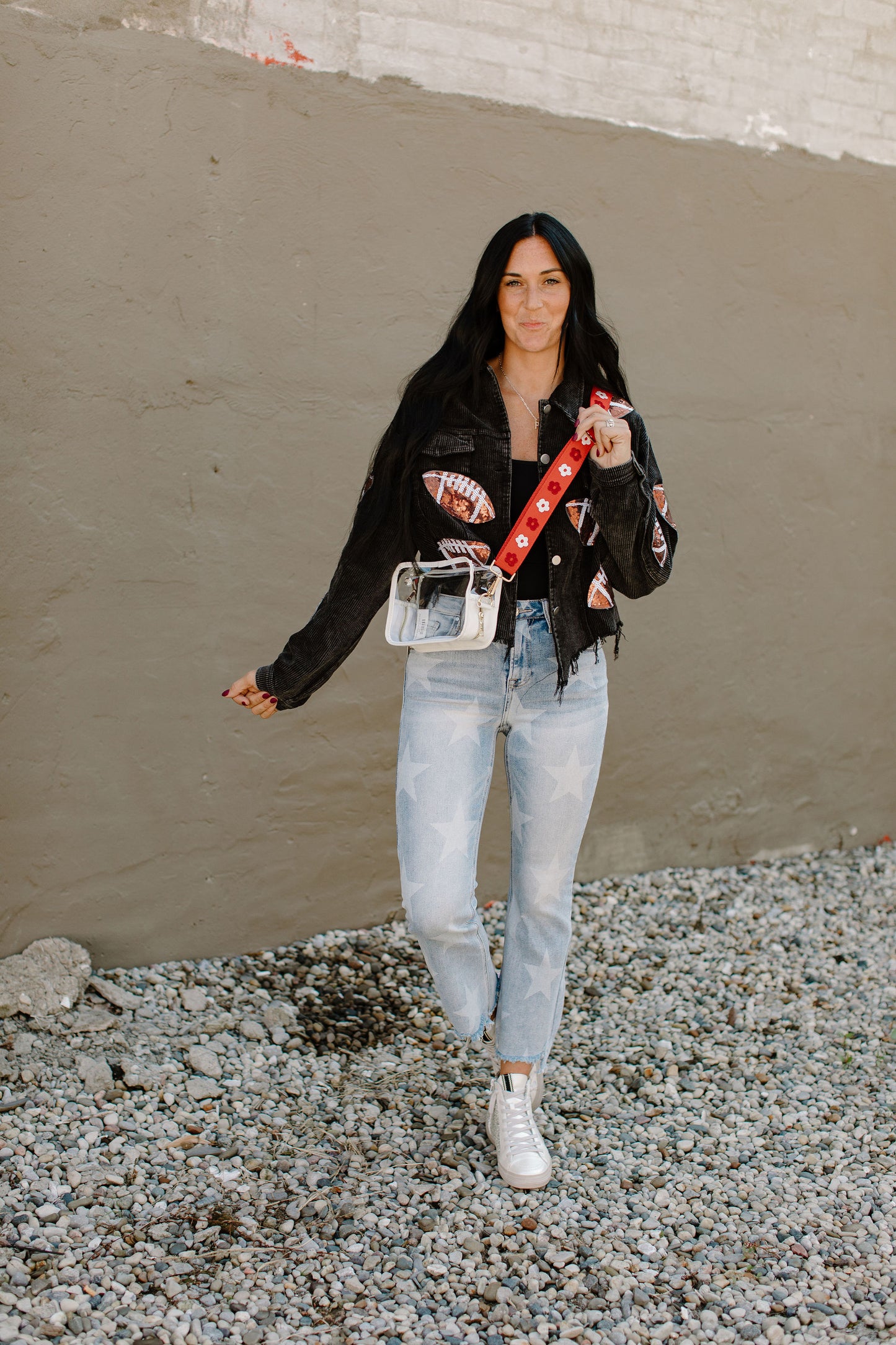 Star Printed Straight Jean