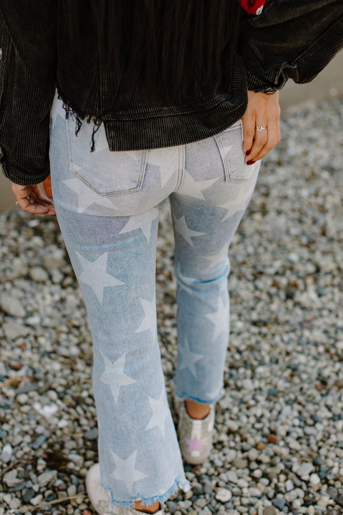 Star Printed Straight Jean