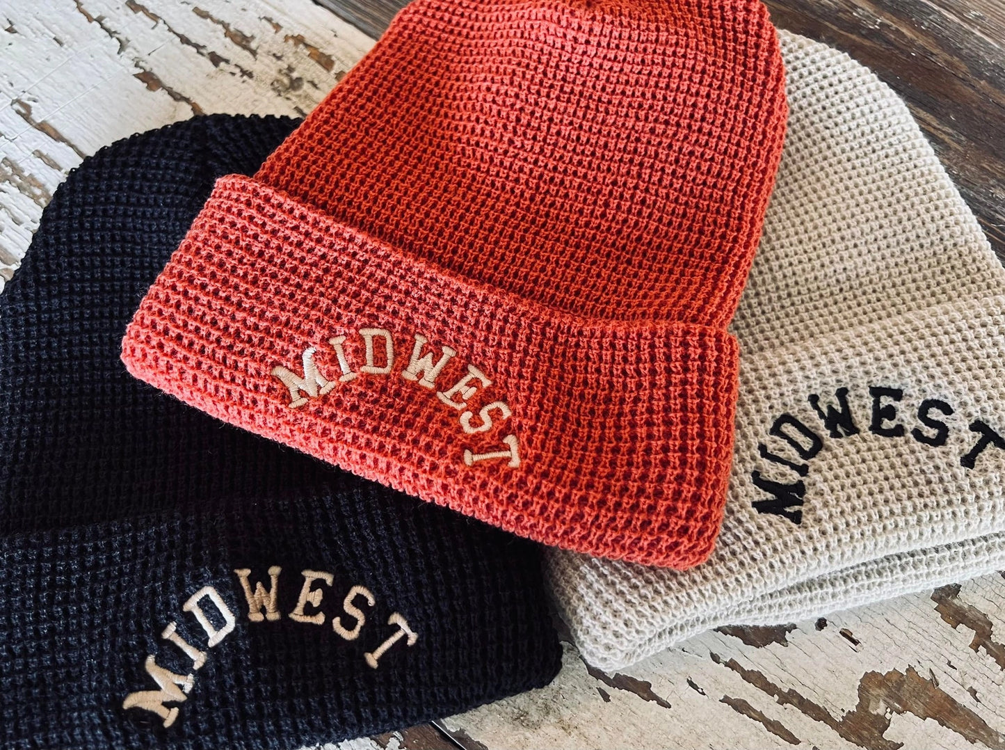 Midwest Waffle Knit Beanie