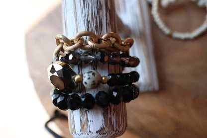 Stone Stacked Bracelets