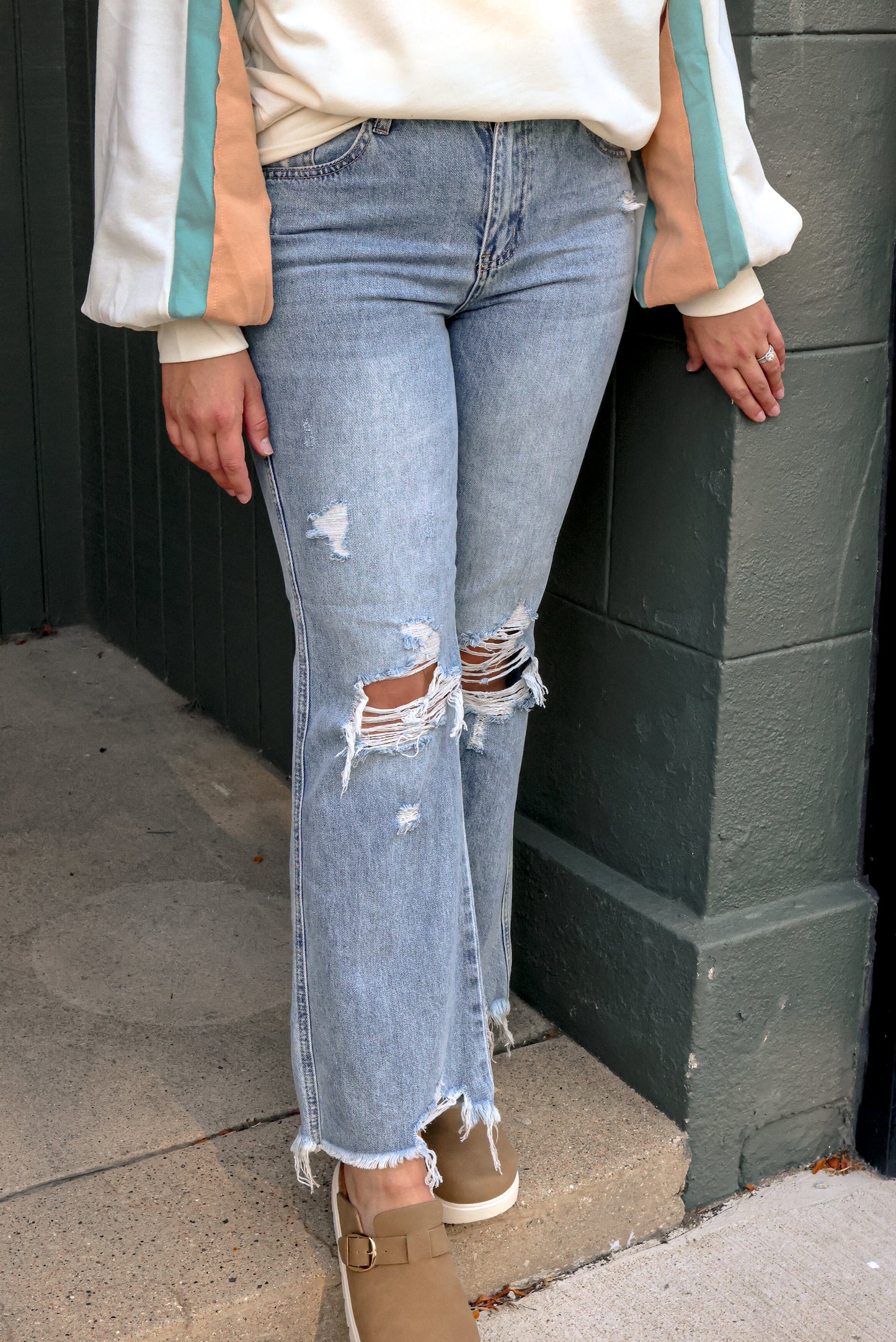 Kelsey cropped Flare Denim