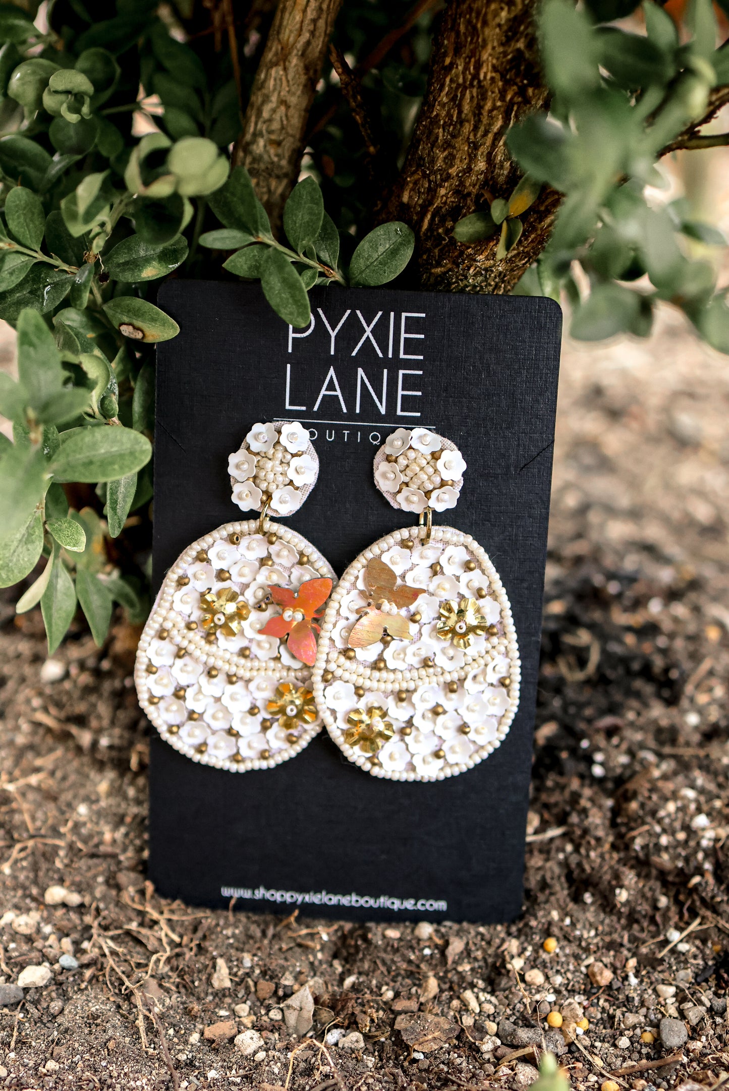 White Easter Egg Earrings