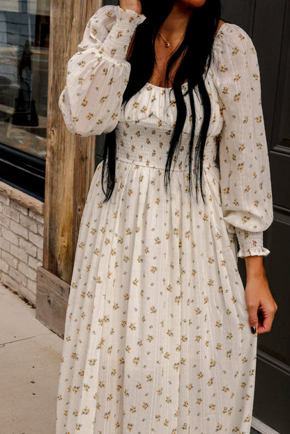 Layla Square Neck Floral Dress