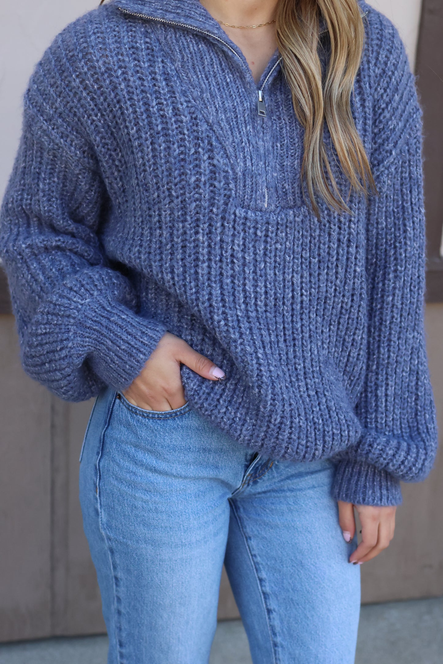 Bella Quarter Zip Sweater