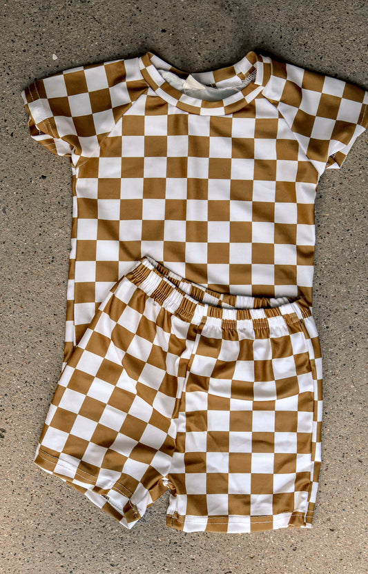 Toddler Checkered Short Set