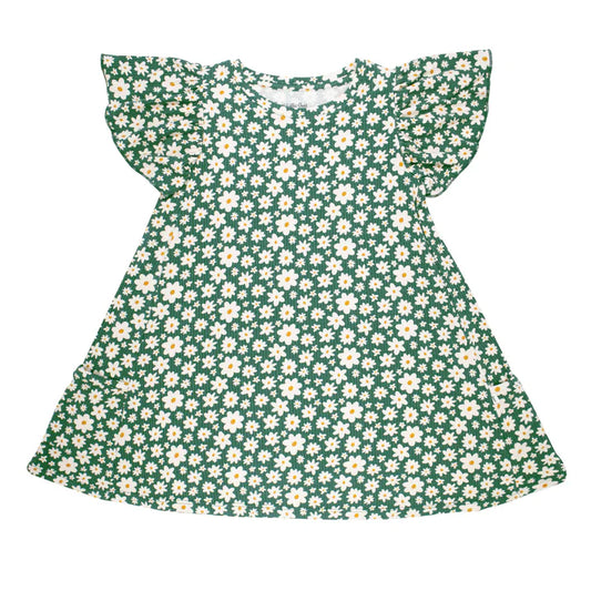 Green Floral Bamboo Dress