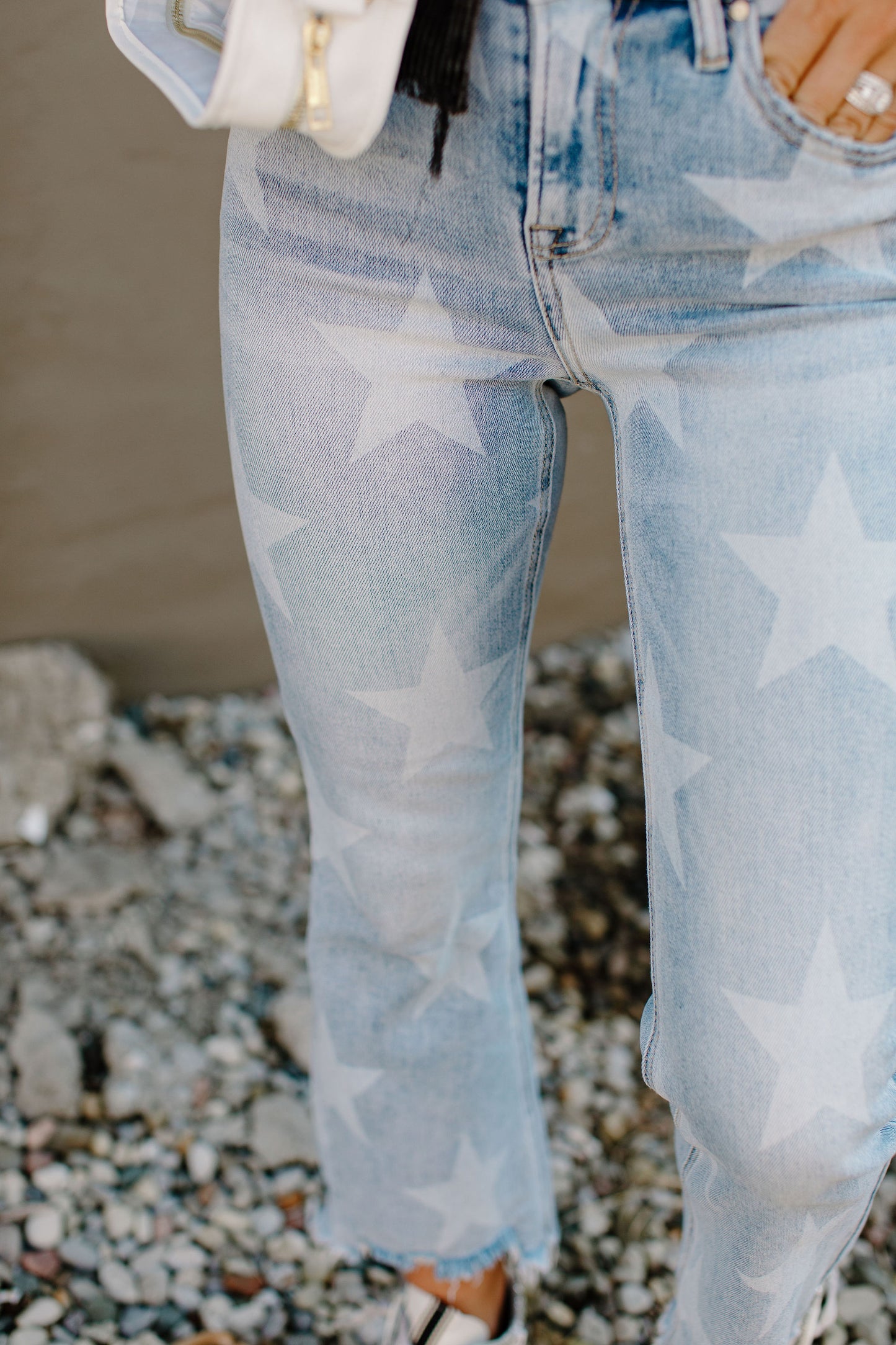Star Printed Straight Jean